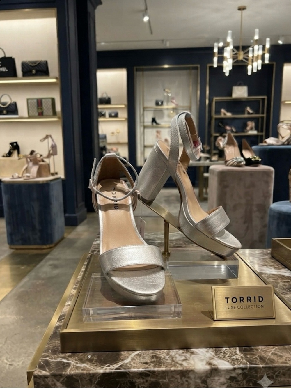 torrid NEW Metallic Silver Block Heel Sandals